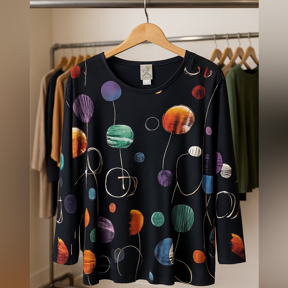 Colorful Patterned Women's Top